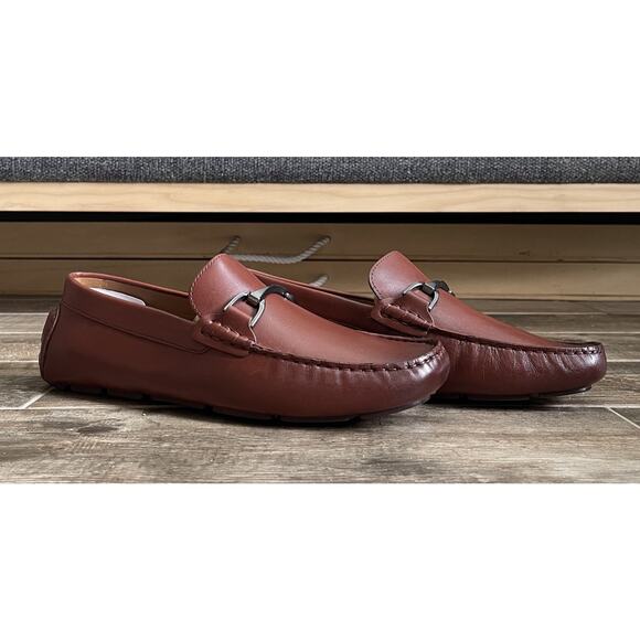 $425 NIB Allen Edmonds Bit Loafers Brown Leather Driving Moccasin Shoes 8 D main image 3